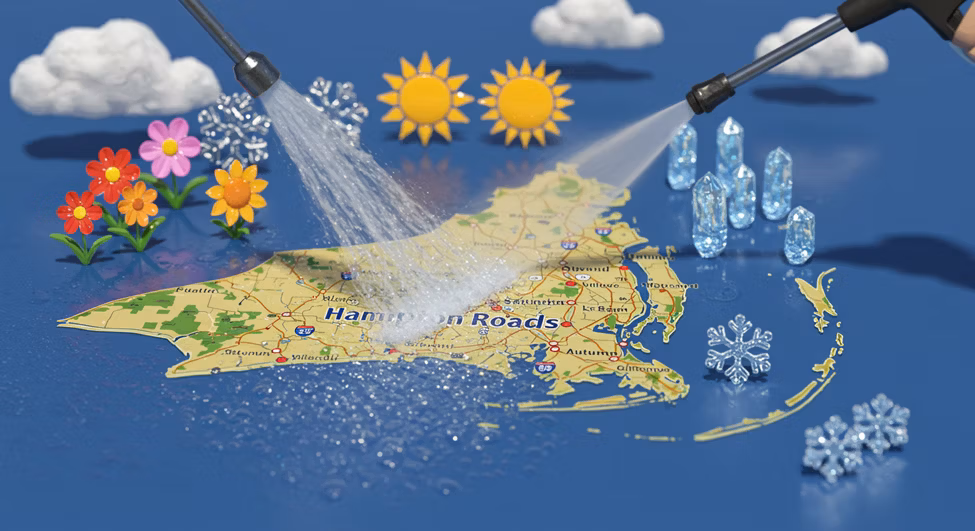Best Time of Year for Pressure Washing in Hampton Roads